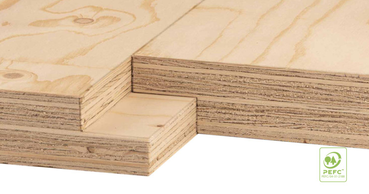Furnierschichtholz Kerto® LVL Q, Stufenfalzplatte