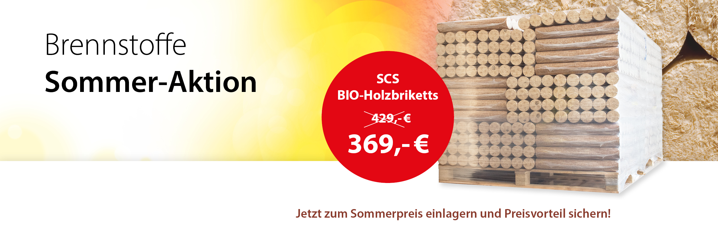 SCS Bio Holzbriketts Sommer-Aktion
